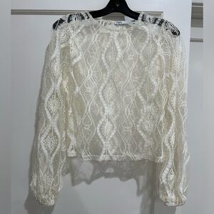 Zara Ivory Lace Blouse